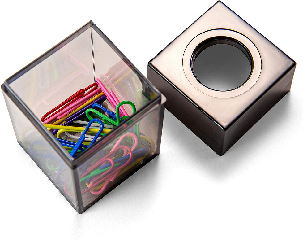 Wholesale Officemate Magnetic Clip Dispenser – small black/smoke dispenser with 100-clip capacity, bulk case of 48 for resell