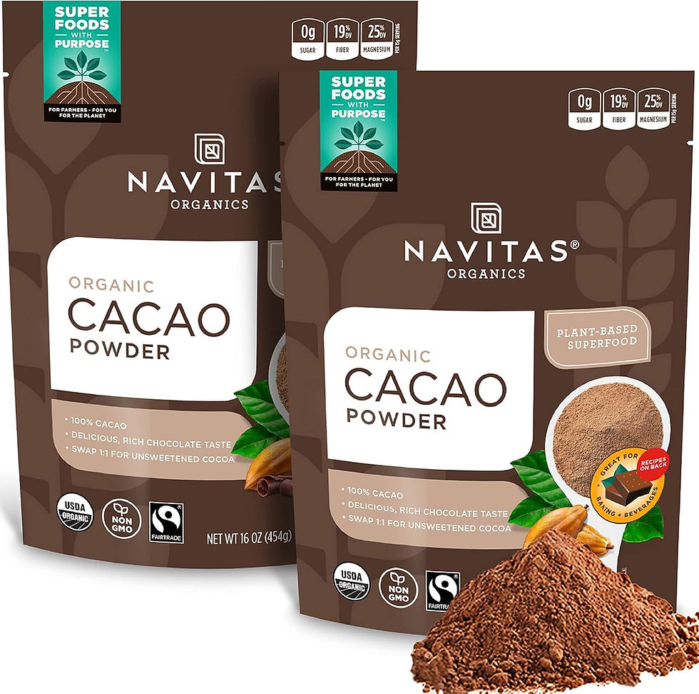 Navitas Organics Cacao Powder Wholesale – 16 oz Bags (2-Pack) Organic Fair Trade Gluten-Free