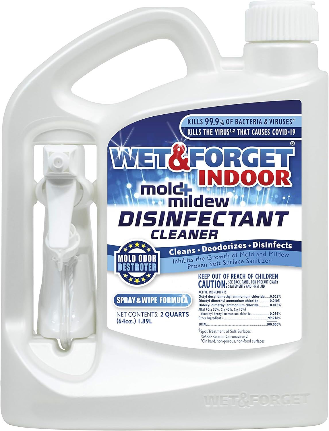 Wet & Forget Indoor Mold and Mildew Cleaner 64 oz – Wholesale Bulk Pack for Resellers