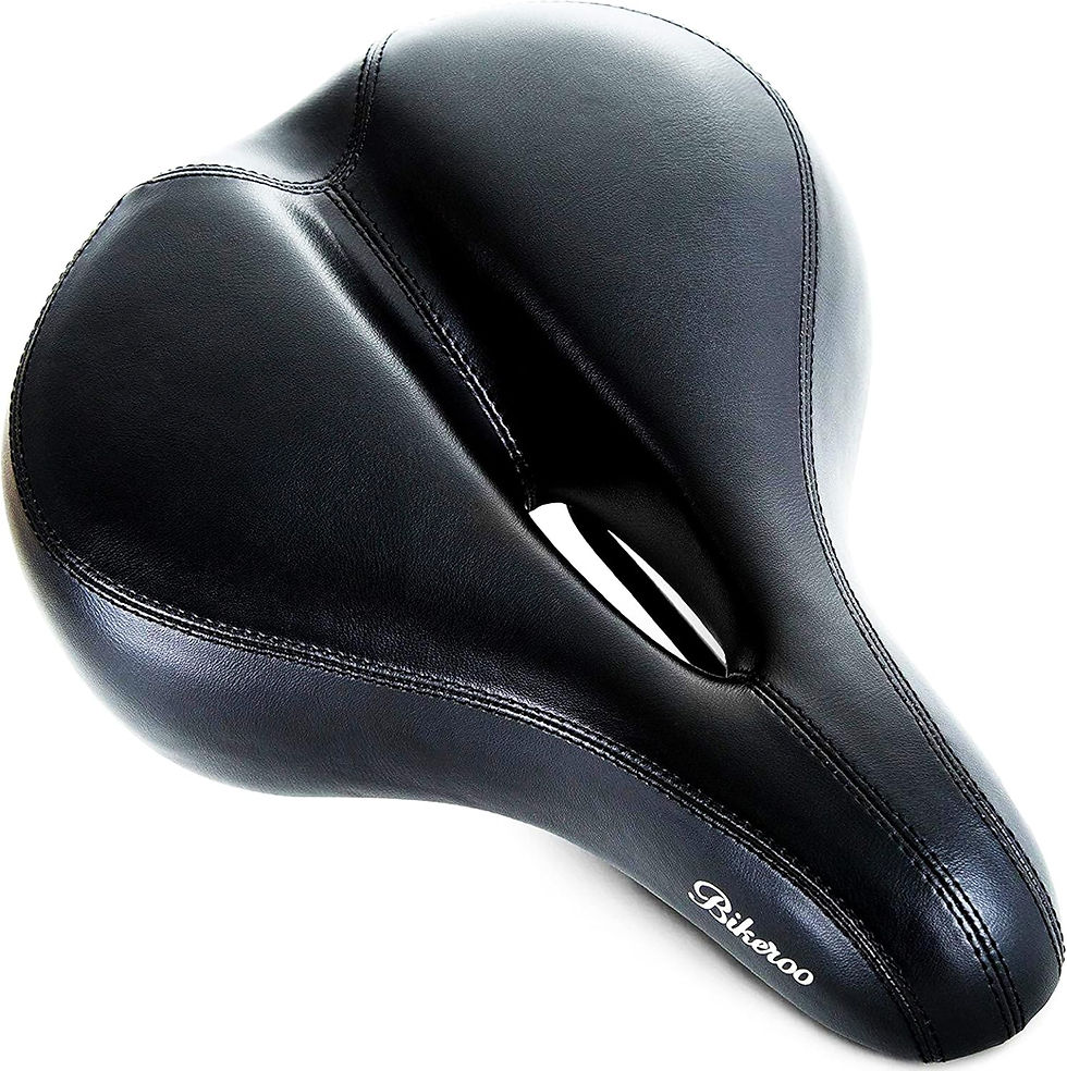 "Bikeroo Comfort Saddle with Memory Foam and Center Cutaway – Universal Fit Bike Seat for Men & Women"