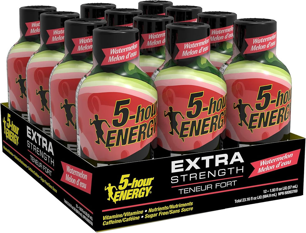 Wholesale 5-Hour Energy Extra Strength Watermelon Sugar Free Energy Shots 1.93 oz 12-Pack for Retail and Online Resale
