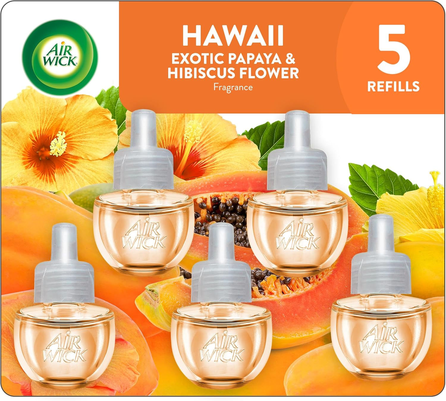 Air Wick Scented Oils Hawaii 0+5 Plug-In Refills Pack – Long Lasting Air Freshener for Home and Office Wholesale