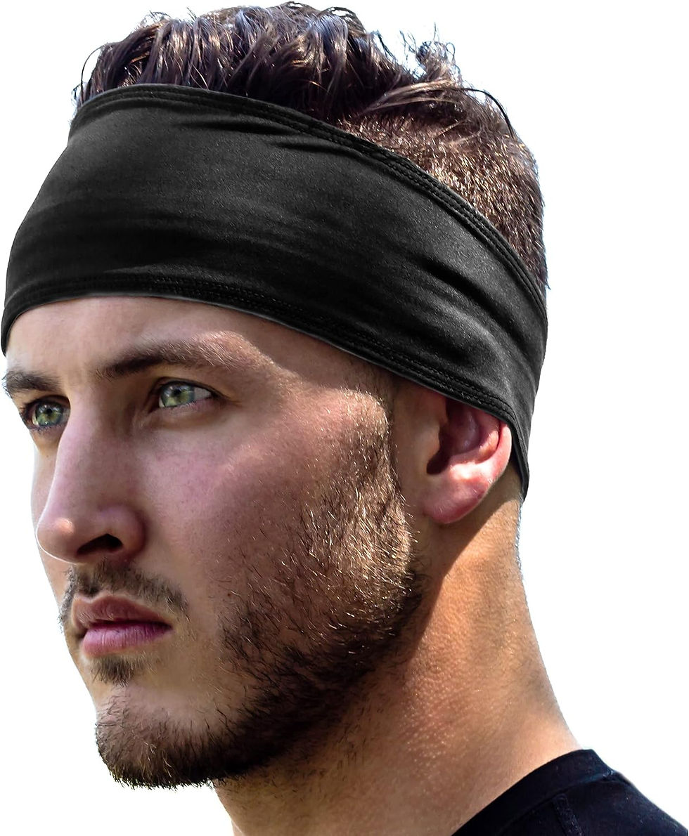 "E Tronic Edge Running Headbands – Stretchy, Quick-Dry, Non-Slip Sports Sweatbands for Basketball, Yoga, Running & Workouts"