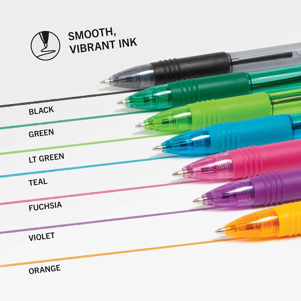 Thumbnail: Zebra Pen Z-Grip Retractable Ballpoint Pens 7-Pack – Smooth Writing, 1.0mm Medium Point, Assorted Fashion Colors