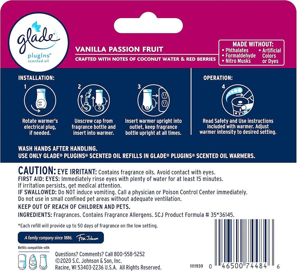 Thumbnail: Wholesale Glade PlugIns Refills 3 Count – Vanilla Passion Fruit Scented Essential Oil Air Fresheners for Home & Bathroom