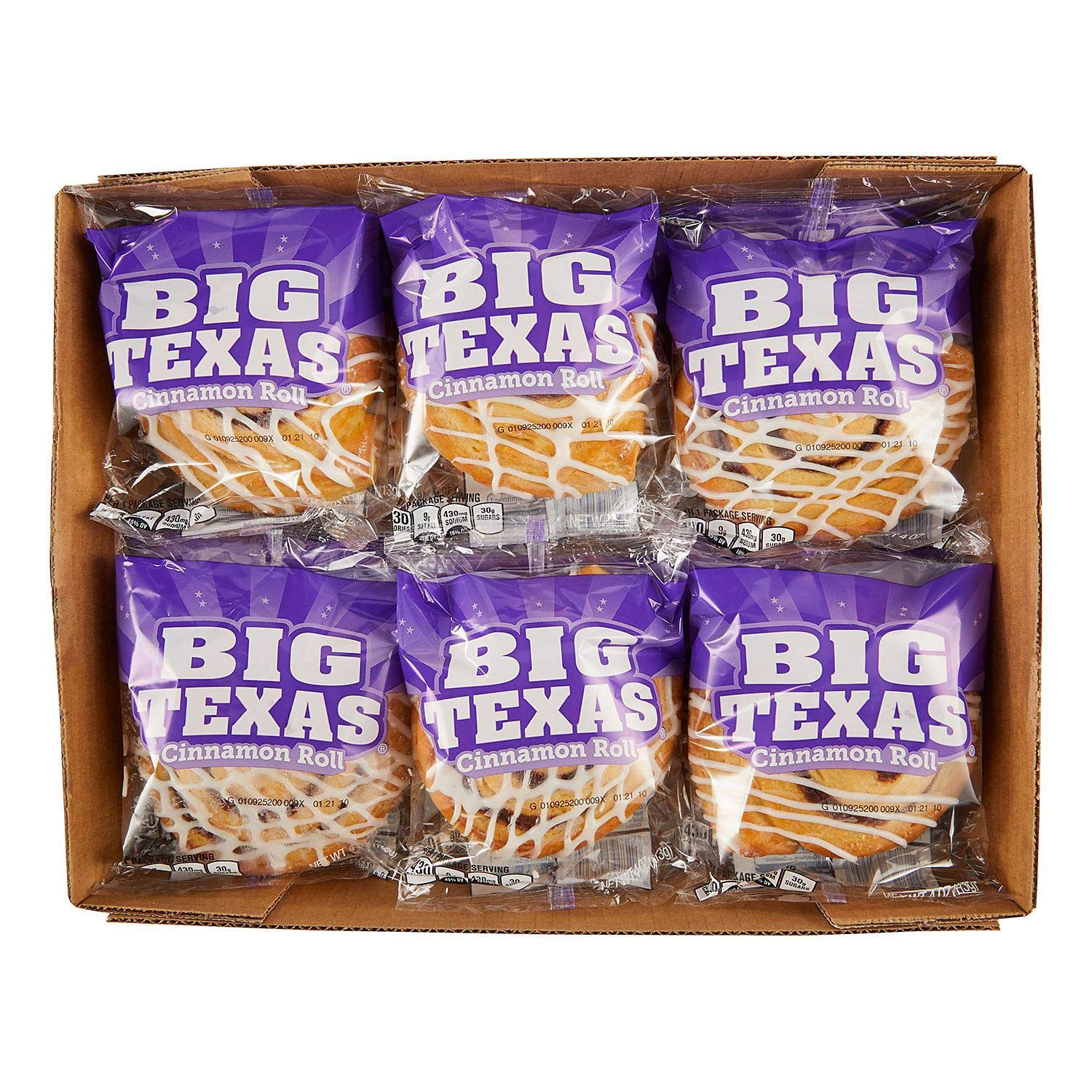 Wholesale Evaxo Big Texas Cinnamon Roll 4 oz (12 pack) – bulk packaged kosher pastries for resellers, bakeries, and foodservi