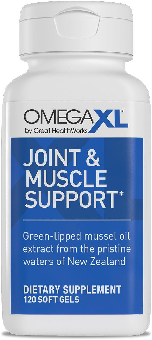 OmegaXL Joint Support Supplement 120 Softgels – Green Lipped Mussel Oil Soft Gel Capsules for Joint and Muscle Health