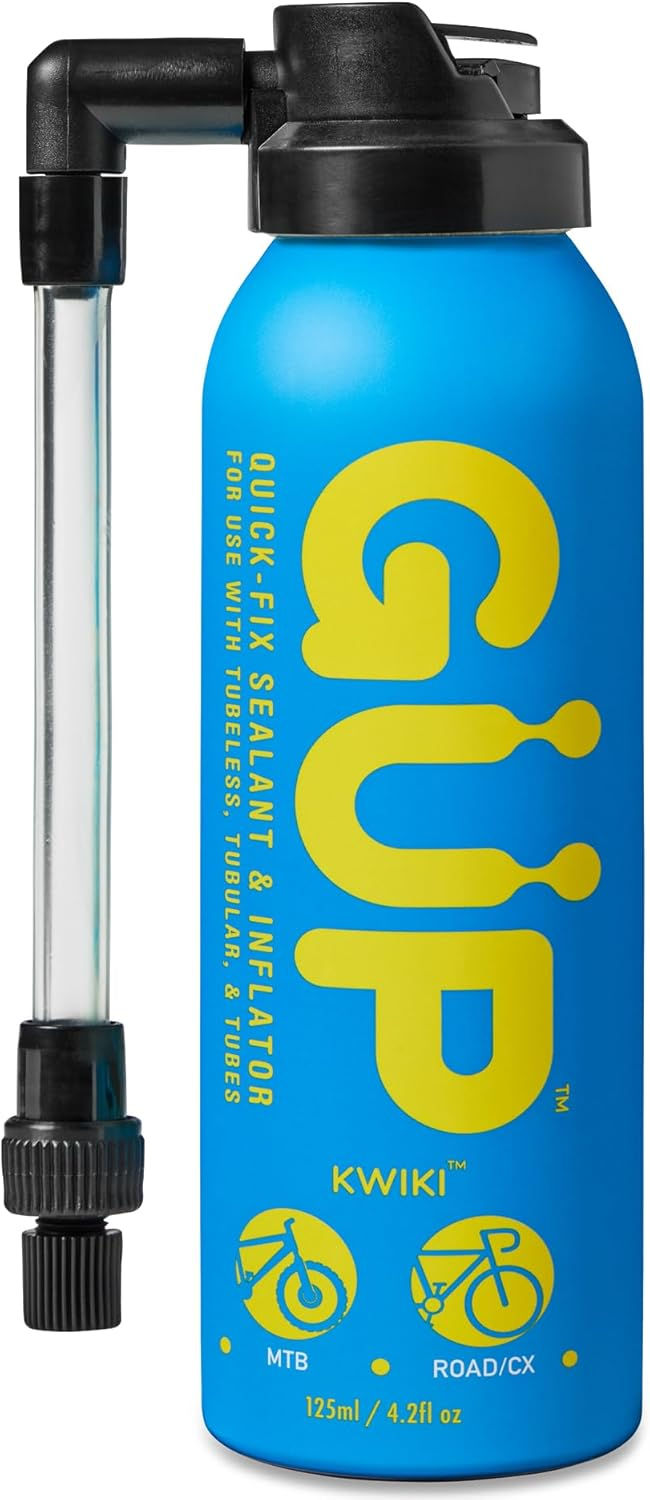 GUP (GÜP Kwiki) Quick Fix Tire Sealant and Inflator – Seals and Repairs Flat or Punctured Tires, Compatible with Presta and S