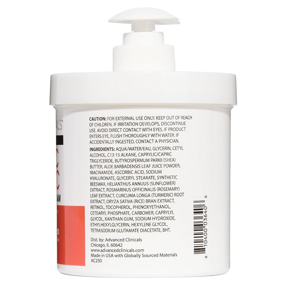 Thumbnail: Advanced Clinicals Vitamin C Cream 15oz wholesale bulk case for resellers and distributors