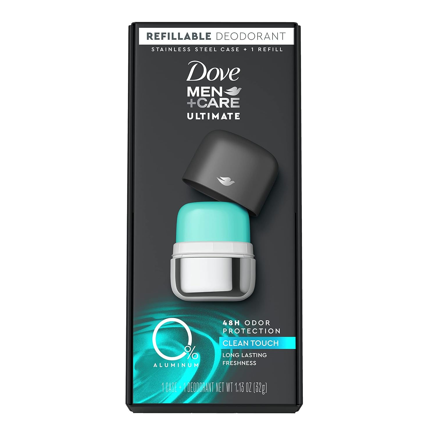 Wholesale Dove Men+Care Ultimate Refillable Deodorant Kit Aluminum Free Clean Touch 1.13 oz for resellers and retailers
