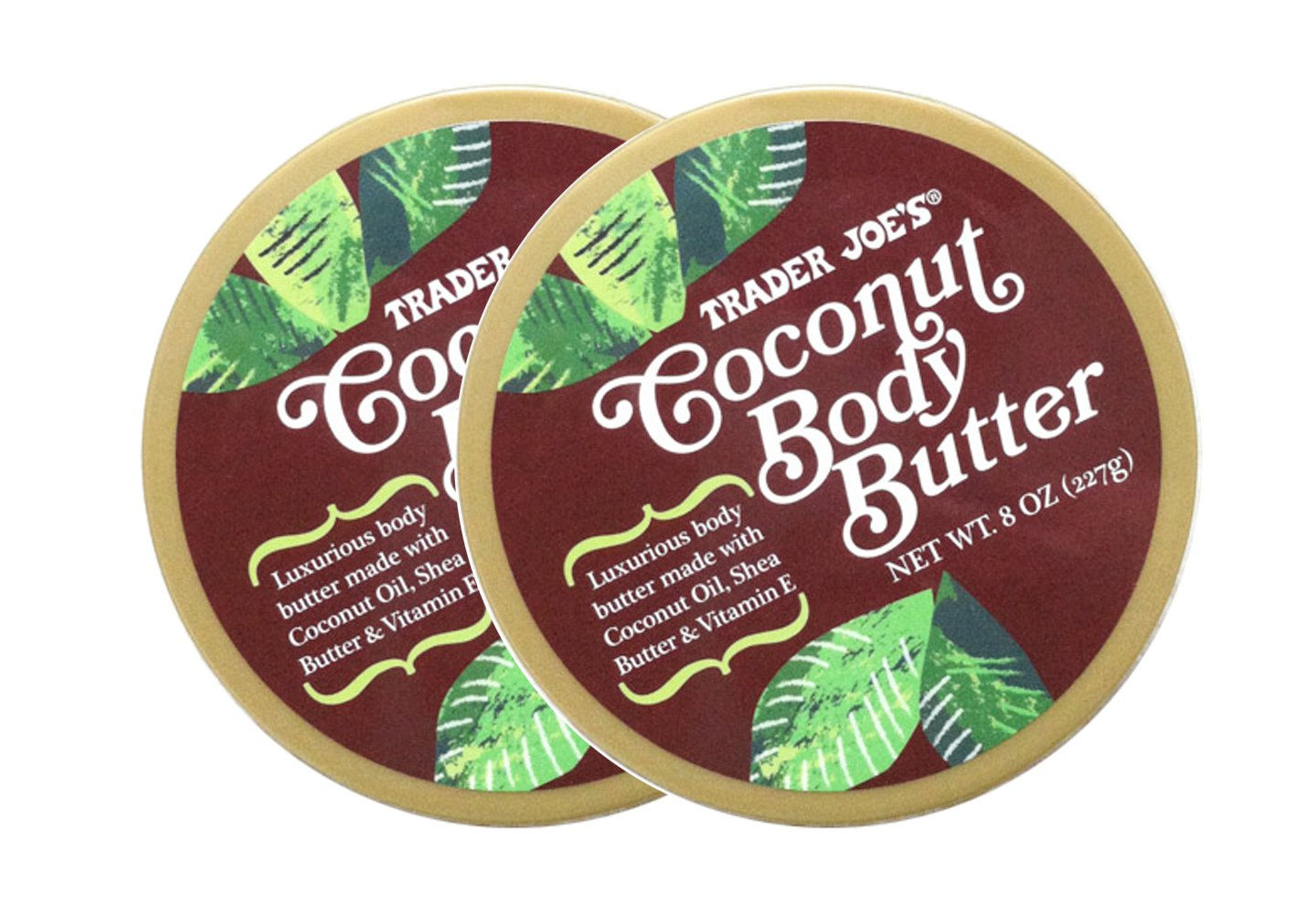 Trader Joe’s Coconut Body Butter 8oz Pack of 2 – Hydrating Body Cream Wholesale Bulk for Resale