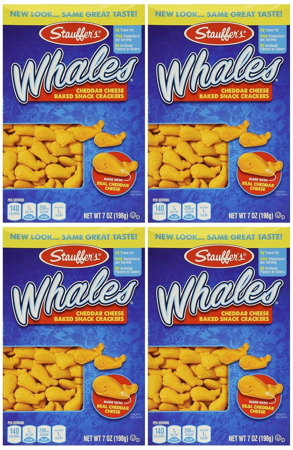 Stauffer’s Whales Baked Cheddar Snack Crackers 7oz Box Pack of 4 – Wholesale Bulk Case for Amazon Walmart eBay Resellers