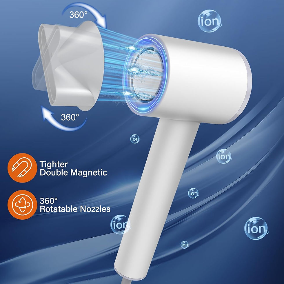 Thumbnail: DRSPEE 1600W Professional Ionic Hair Dryer Shell White – Wholesale Blow Dryer with LED Display & Magnetic Nozzle