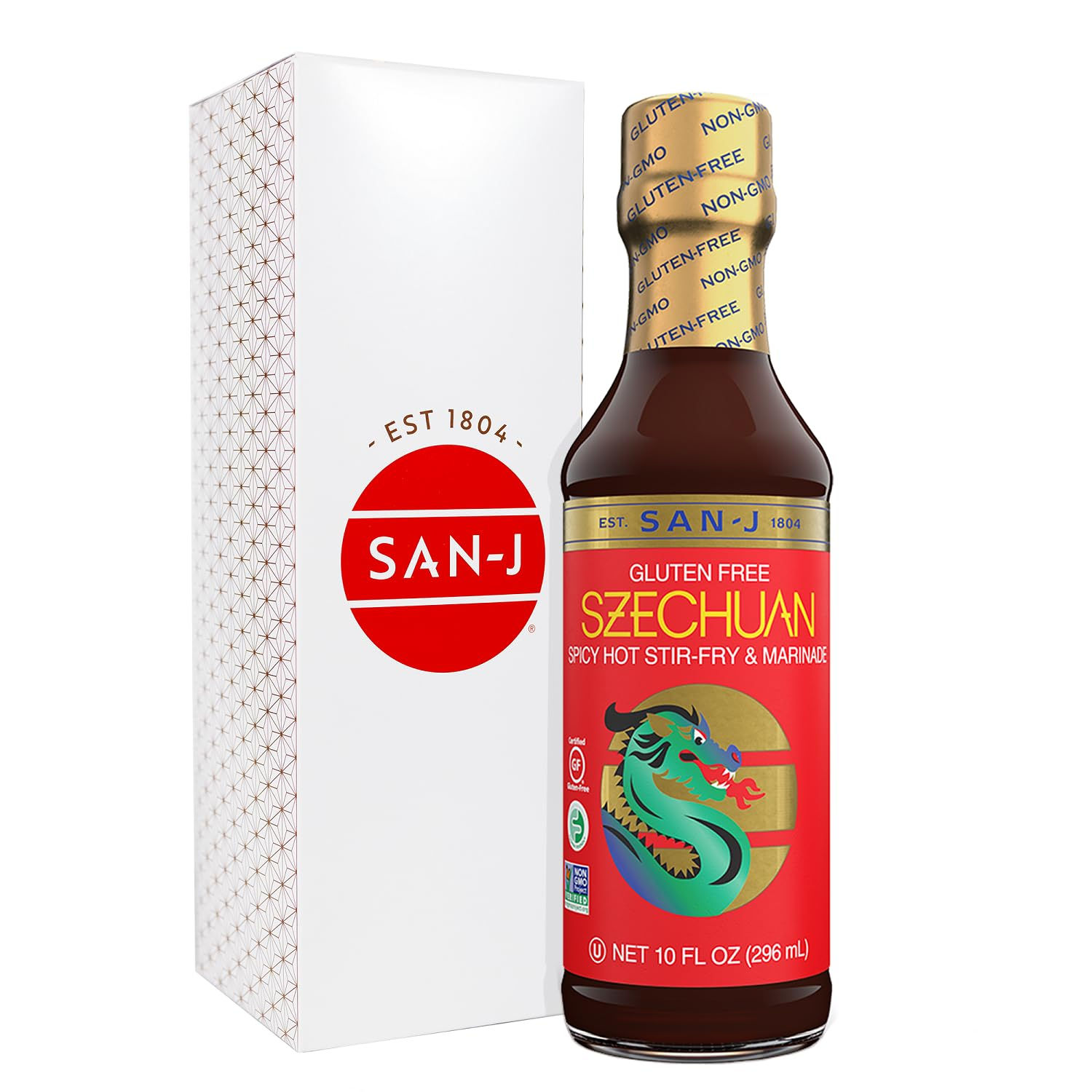 San-J Gluten Free Szechuan Cooking Sauce 10 Fl Oz Bottle – Wholesale Sauce for Resellers