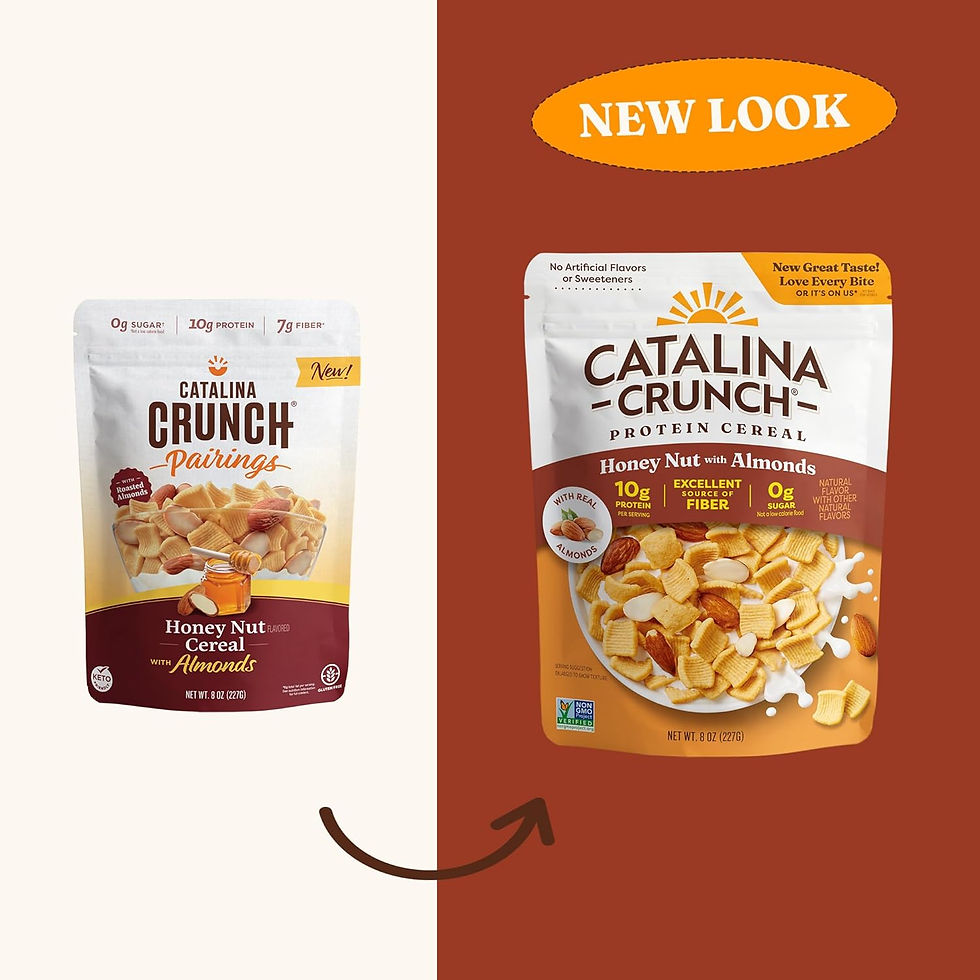 Thumbnail: Catalina Crunch Honey Nut Protein Cereal 8 oz Bag – Keto, Low Sugar, Gluten-Free Cereal Wholesale for Retailers & Distributor