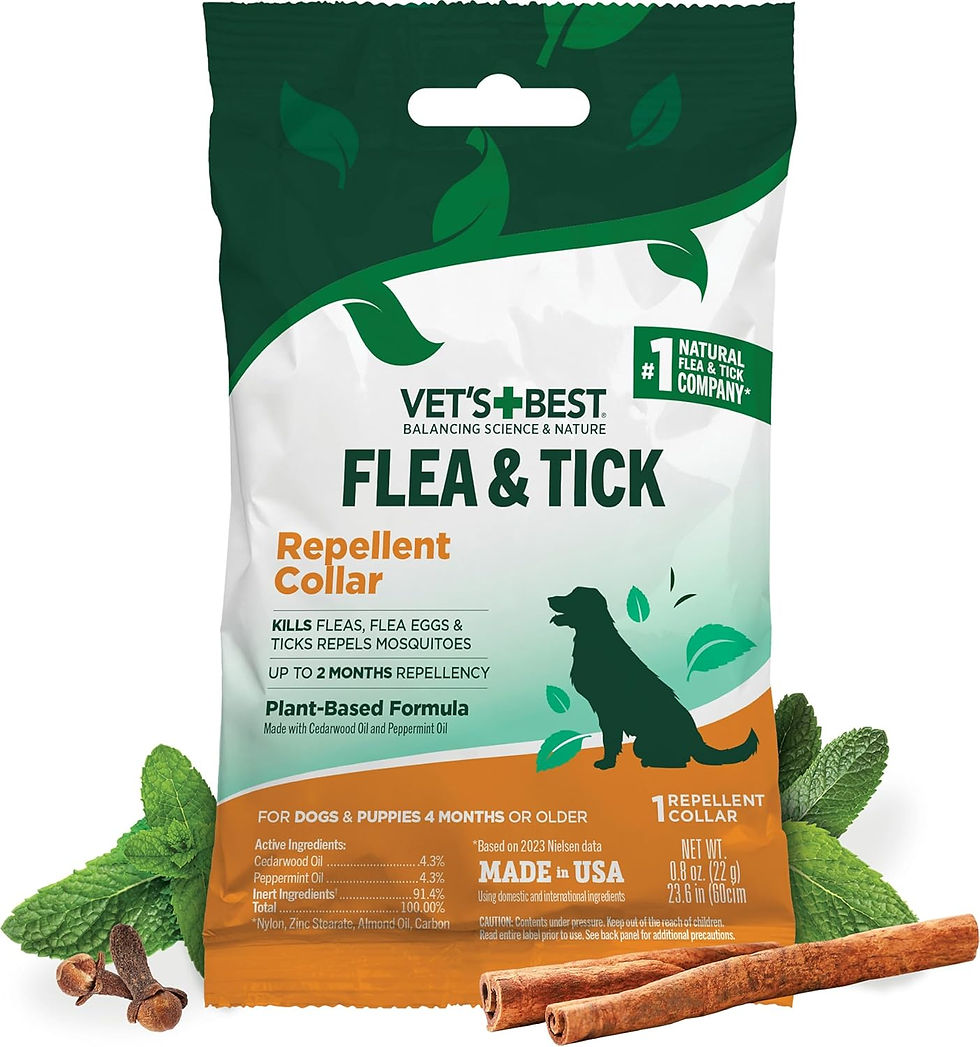 Wholesale Vet's Best Natural Flea and Tick Collar for Dogs – Plant-Based Ingredients, Peppermint & Cedarwood Oil, Fits Necks