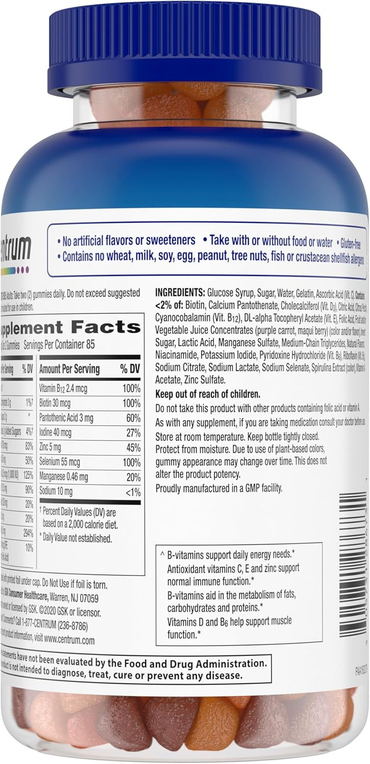 Thumbnail: Centrum MultiGummies for Men, 170 Count – Bulk Gummy Multivitamins for Wholesale Buyers
