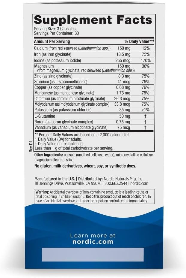 Thumbnail: Wholesale Nordic Naturals Multi Minerals 90 Capsules – Essential Mineral Supplement for Health & Wellness, Certified Vegan, N