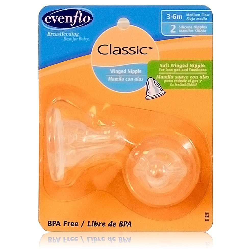 Wholesale Evenflo Feeding Classic Winged Nipple – medium flow silicone, pack of 2, bulk case of 48 for resellers