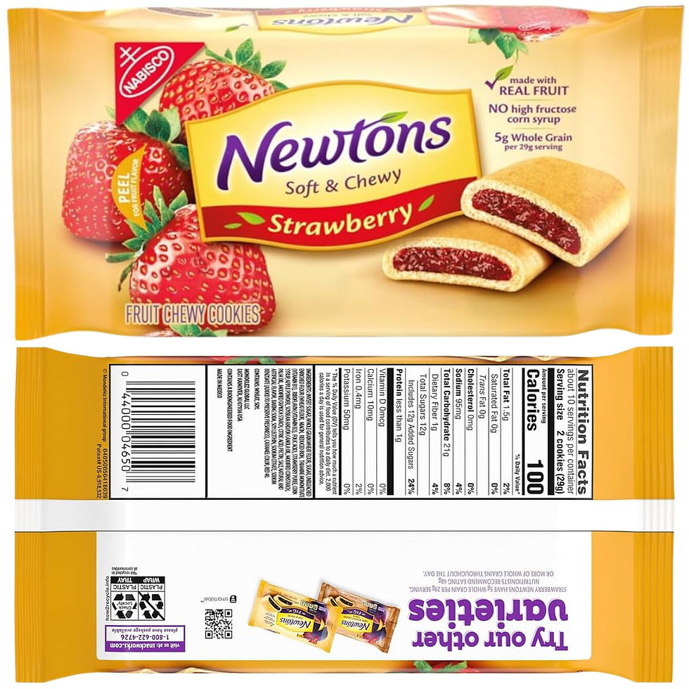 Thumbnail: Wholesale Newtons Soft & Fruit Chewy Strawberry Cookies – 10oz Pack of 2 with Lyfno Spoon, Case of 25