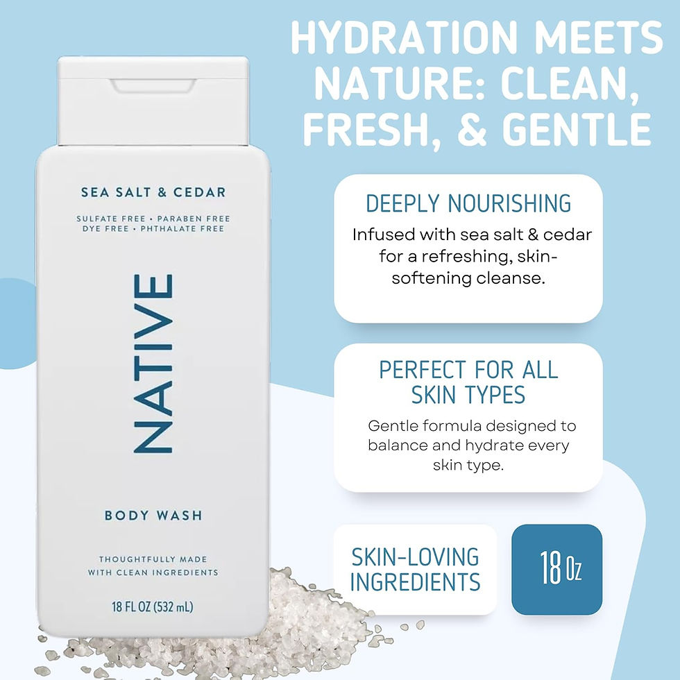 Thumbnail: Wholesale Native Body Wash 2 Pack Sandalwood & Shea Butter and Sea Salt & Cedar 18oz sulfate-free cleanser for bulk resellers