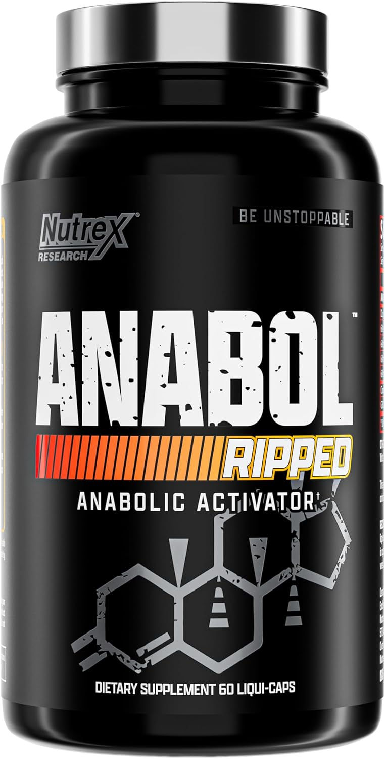 Nutrex Research Anabol Ripped 60 Count Capsules – Muscle Building & Shredding Supplement for Men, Gluten Free, Bulk Wholesale