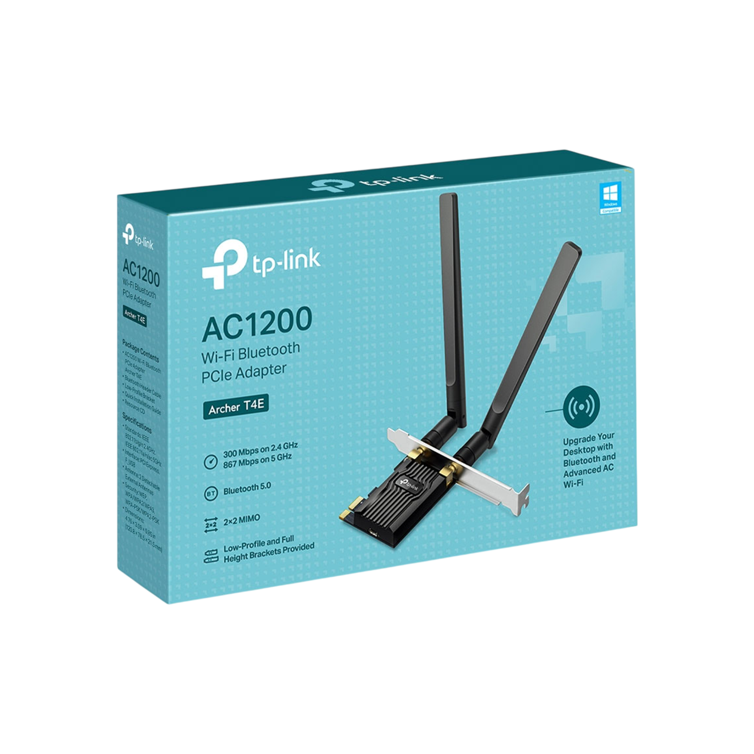 Adaptador TP-Link Archer T4E AC1200 PCIe Wifi 5 + Bluetooth 5.0