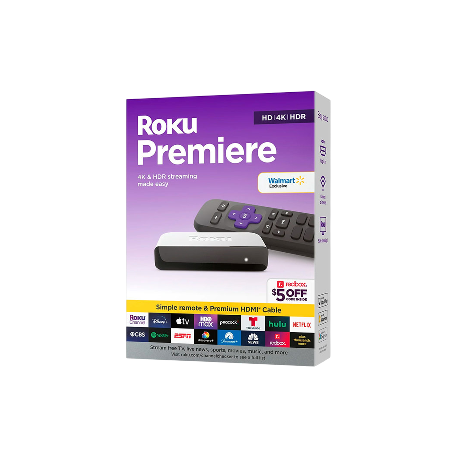 Roku Premiere HD 4K HDR 3920rw-sw