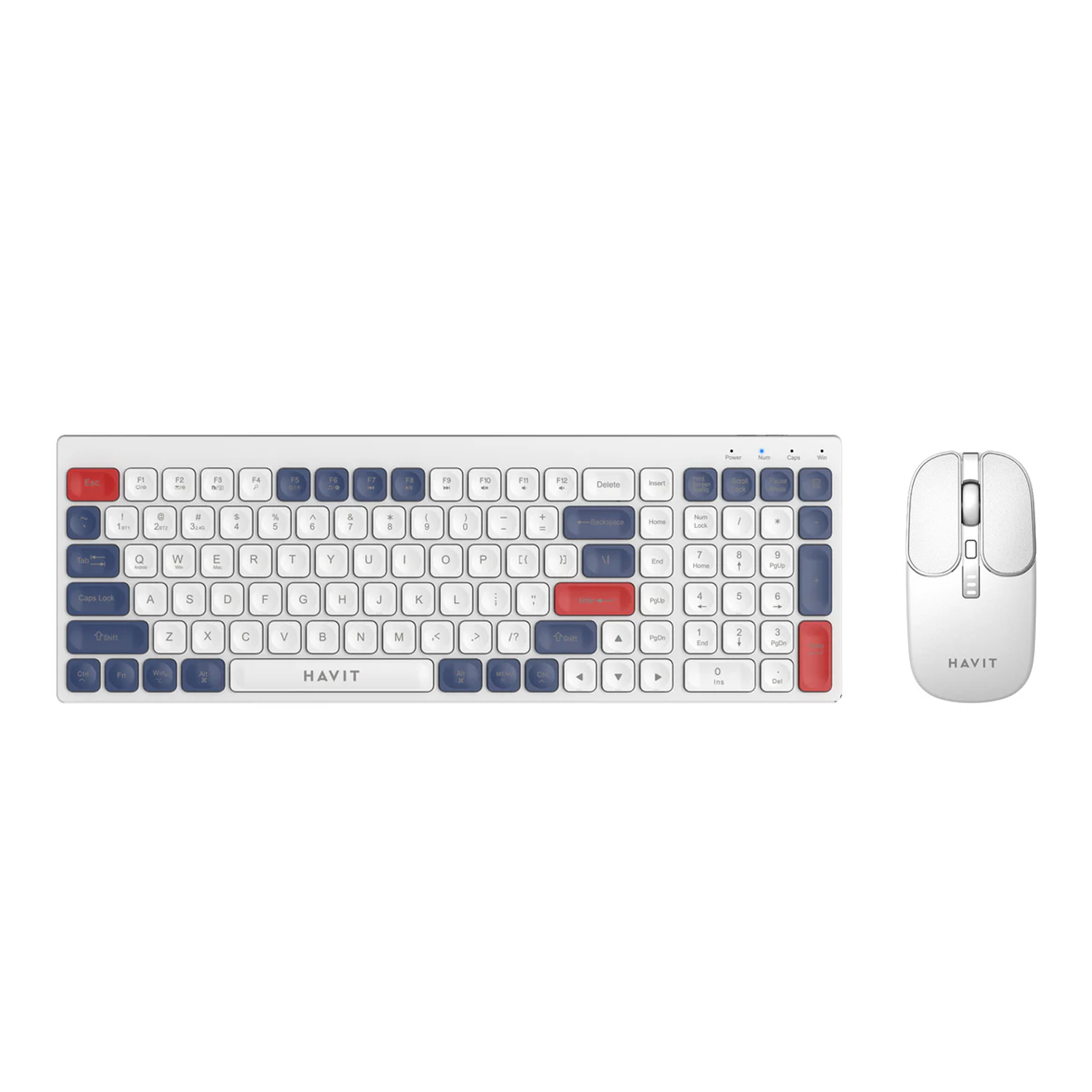 Combo Teclado y Mouse Havit KB830WB Dual Mode Inalambrico