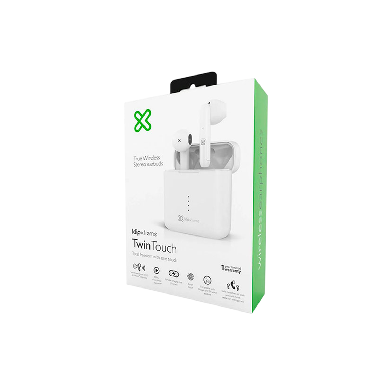Audifono Klip Xtreme Kte-010wh Twin Touch Inalambricos White