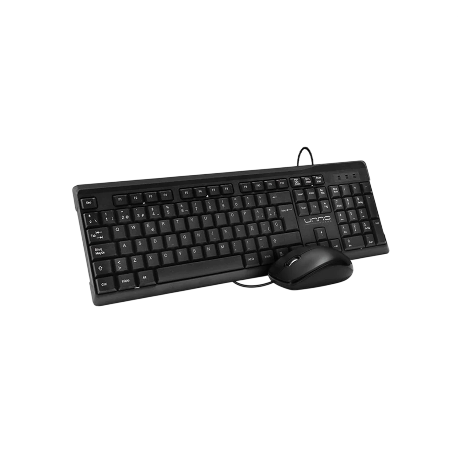 Combo Teclado y Mouse Unno KB6721BK USB