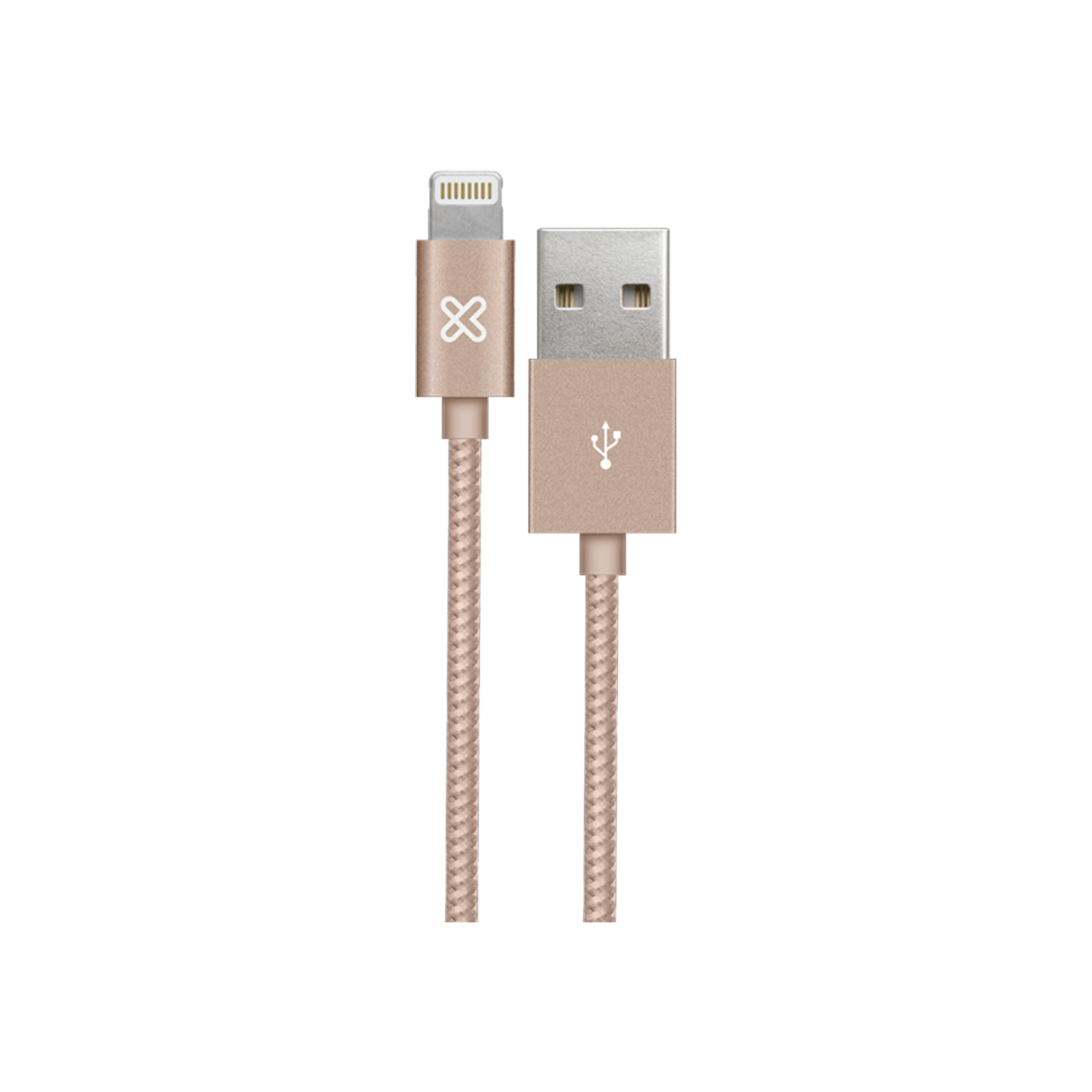 Cable Klip Xtreme Ligthning Kac-020gr Braided 2mt Rose Gold