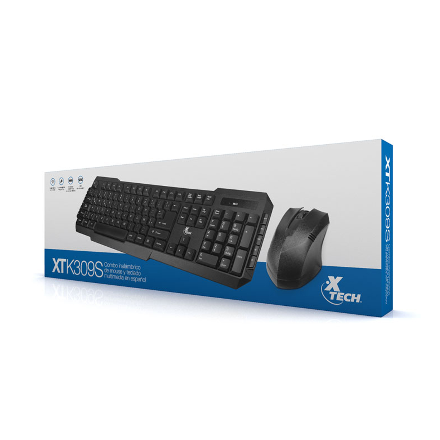 Combo Teclado Y Mouse XTech XTK309S Wireless Español