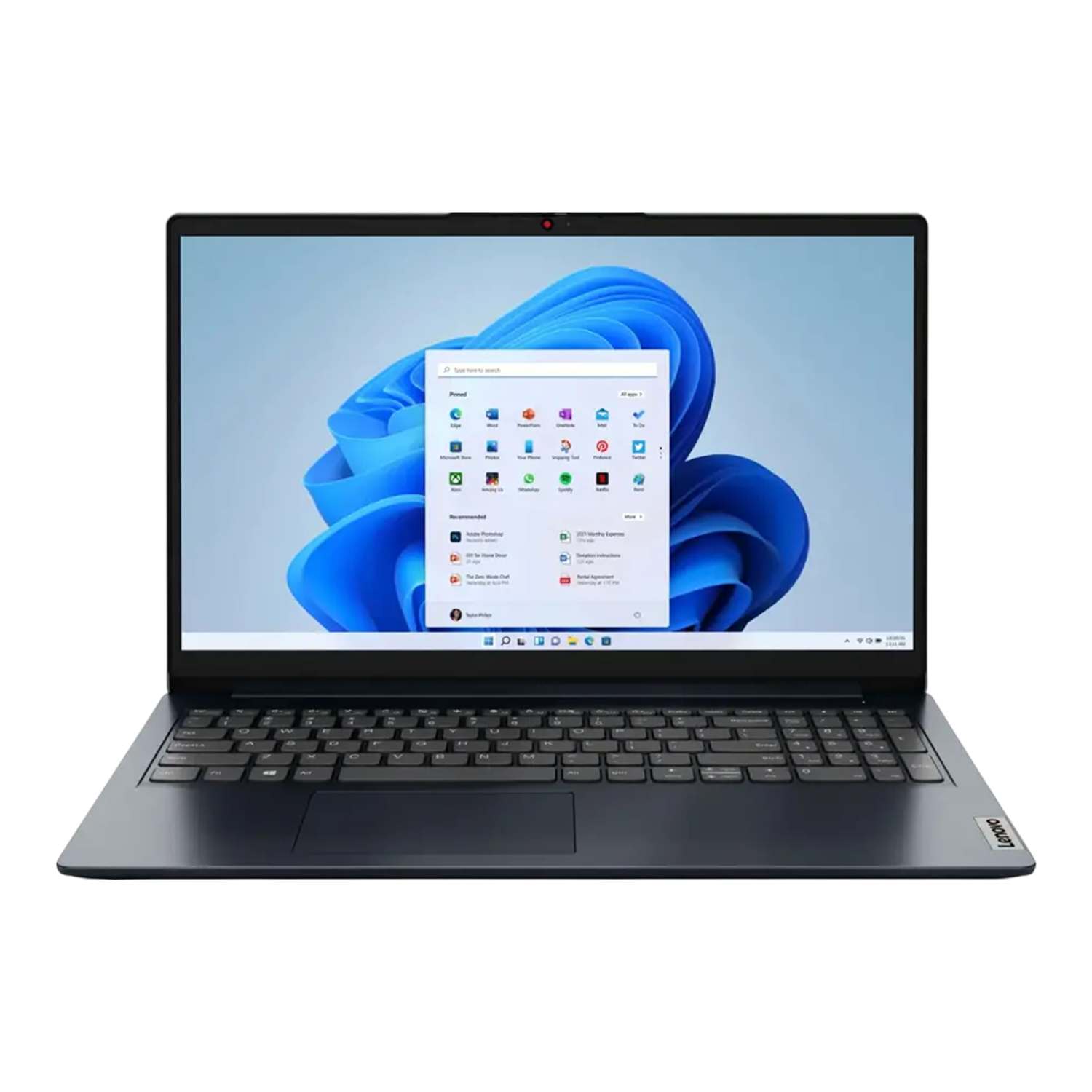 Laptop Lenovo 15.6" Ryzen 3 4GB SSD128GB IdeaPad 1 15AMN7 Abyss Blue