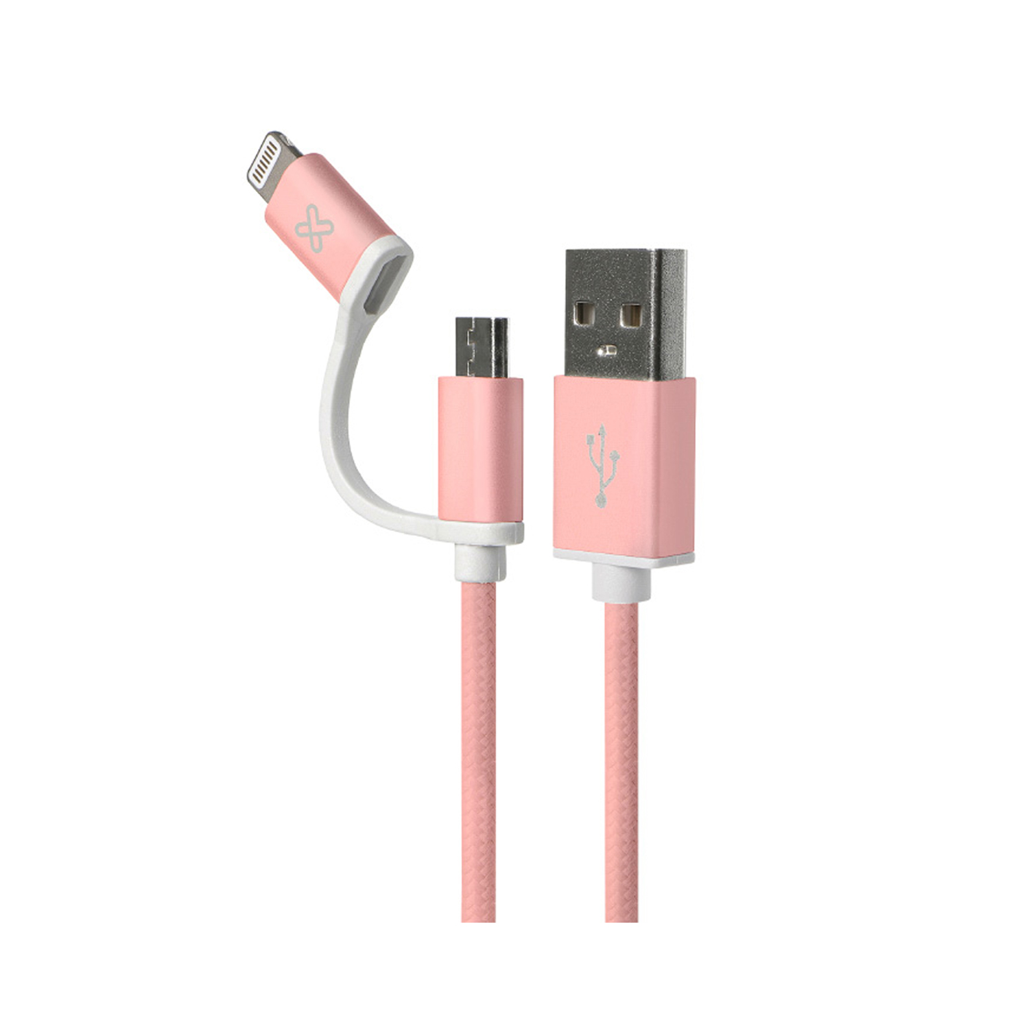 Cable Klip Xtreme Kac-210 2 En 1 Lightning Micro Usb To Usb