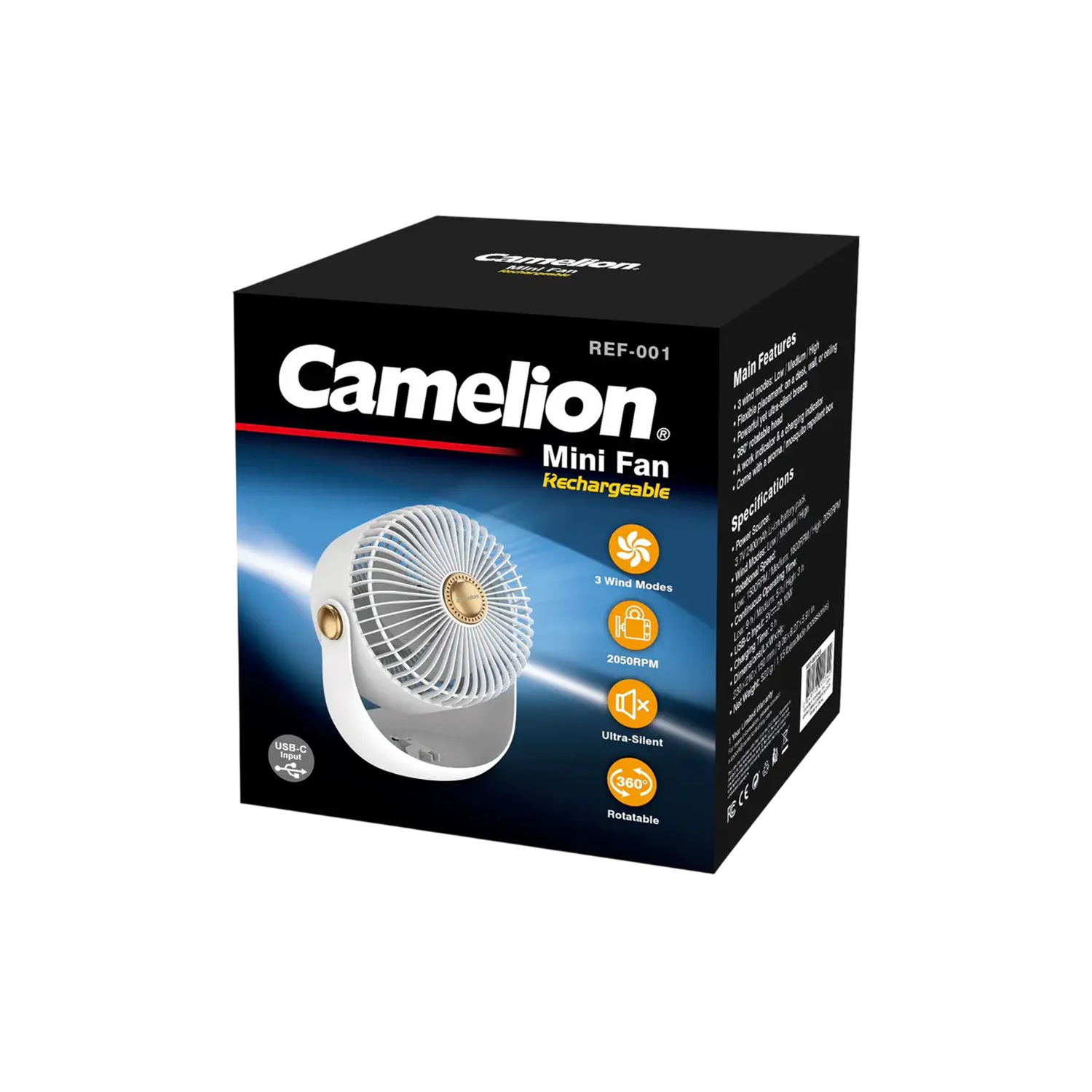 Mini Ventilador Camelion Recargable