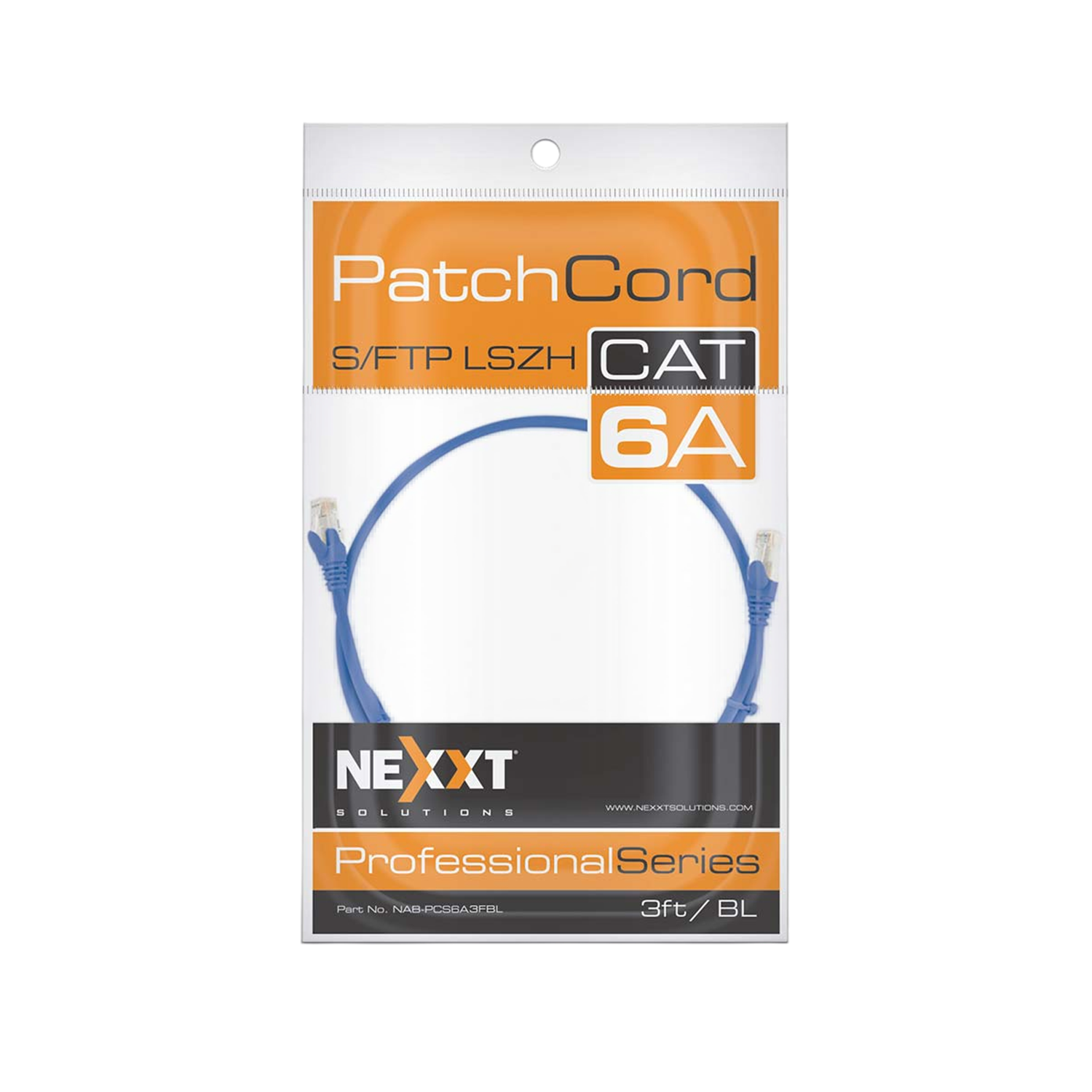 Cable Patch Cord NEXXT Professional Series CAT6A 3FT / 1M
