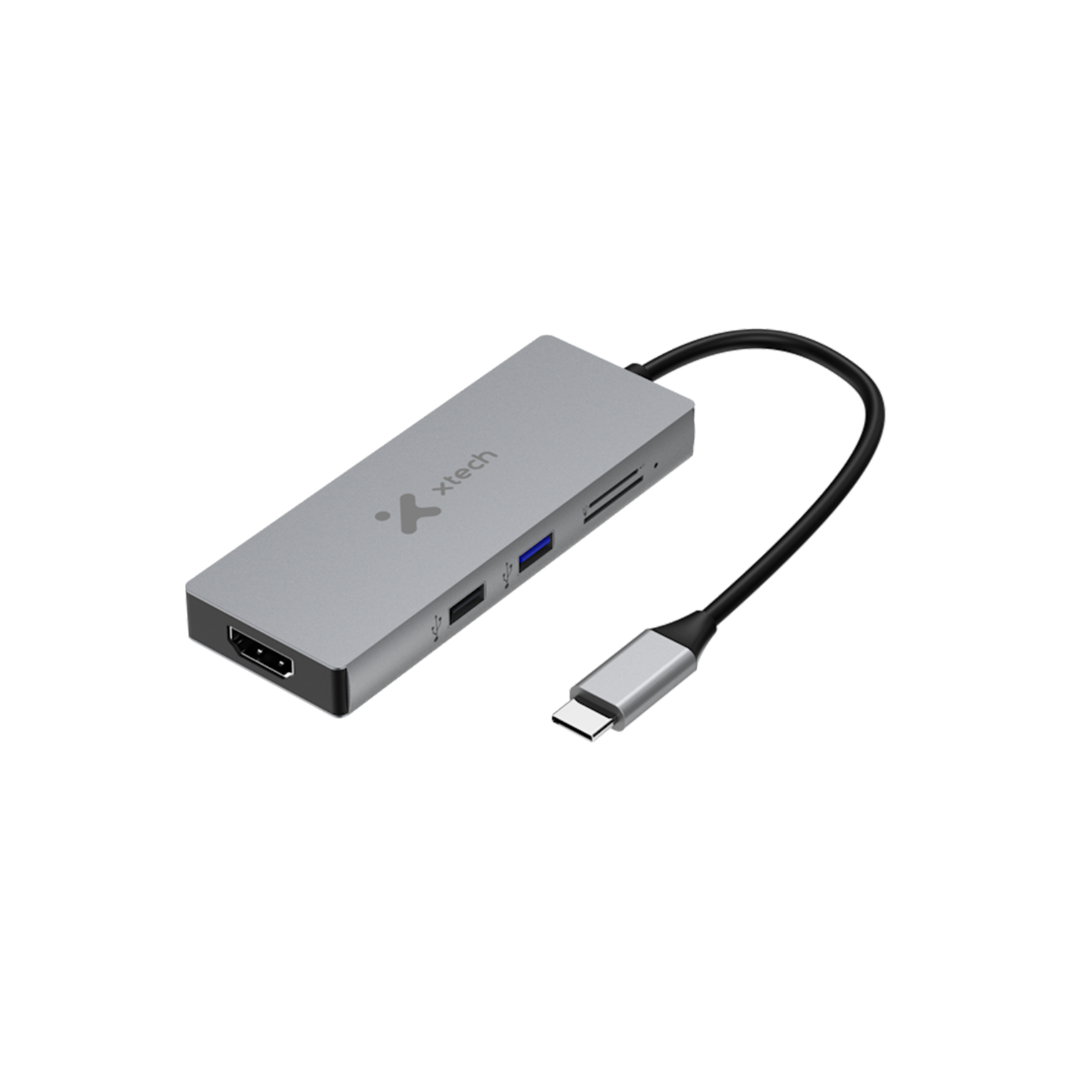 Hub XTECH XTC564 Multipuertos 5 en 1 USB-C