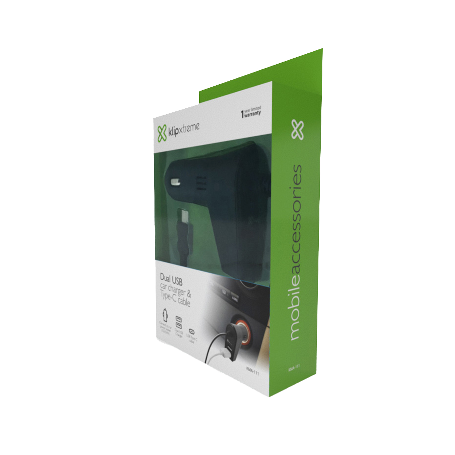 Cargador De Carro Klip Xtreme kma-111 2x USB + USB C