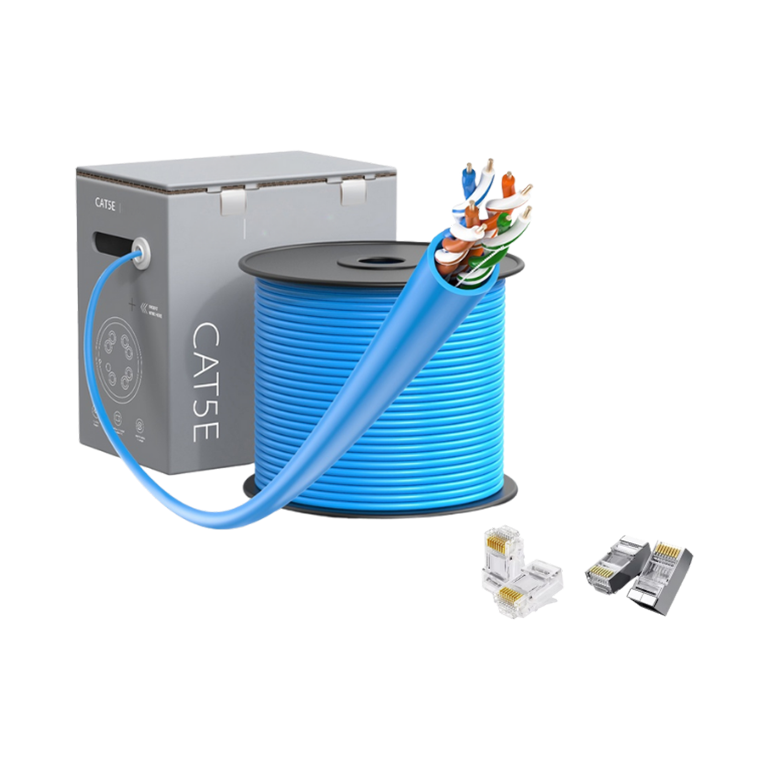 Cable UTP Cat5E por metro + Conectores RJ45