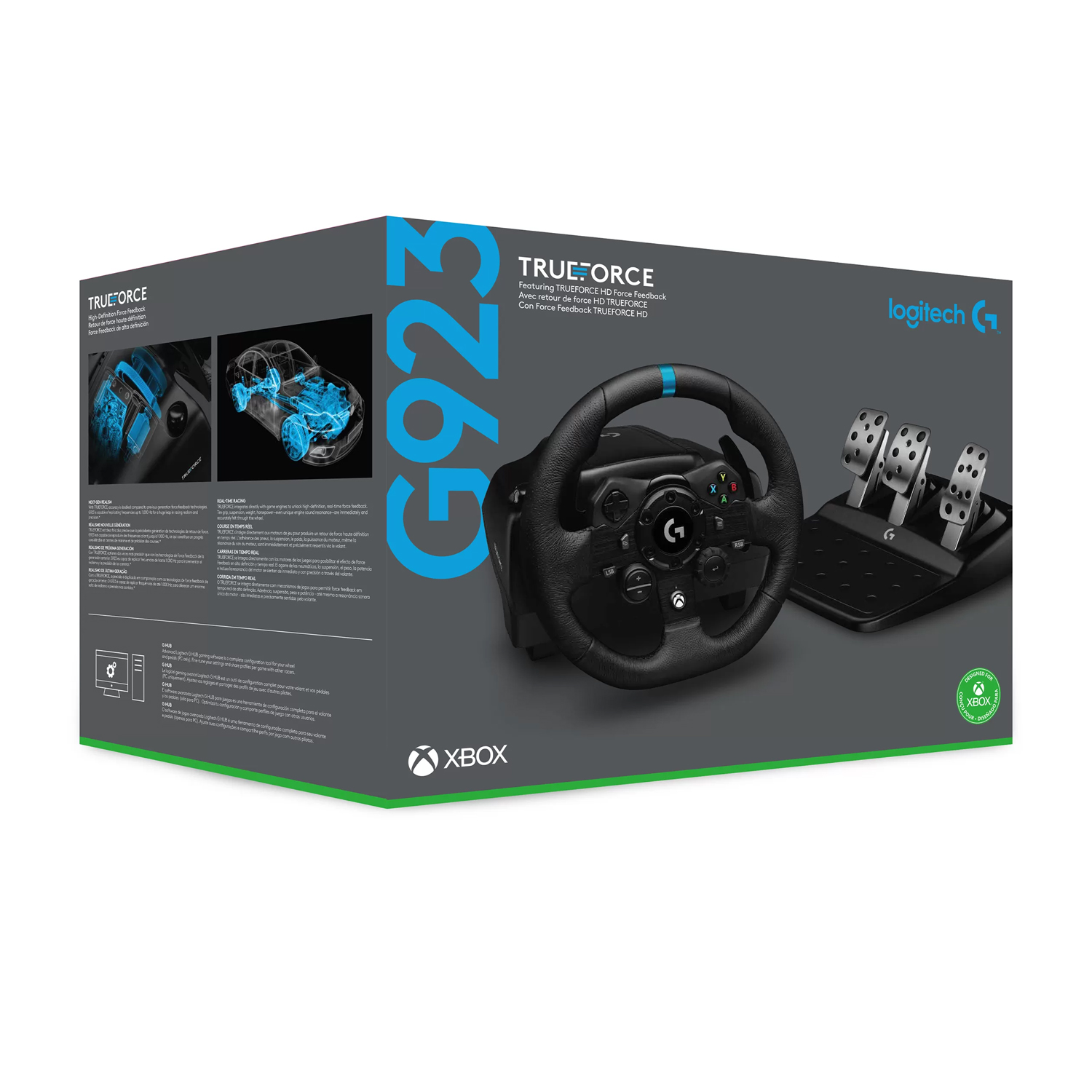 Volante y Pedal Logitech G923 Racing XBOX Series - PC True Force