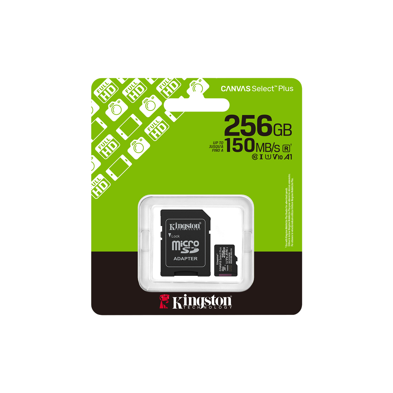 Memoria Micro SD 256GB Kingston Canvas Select Plus