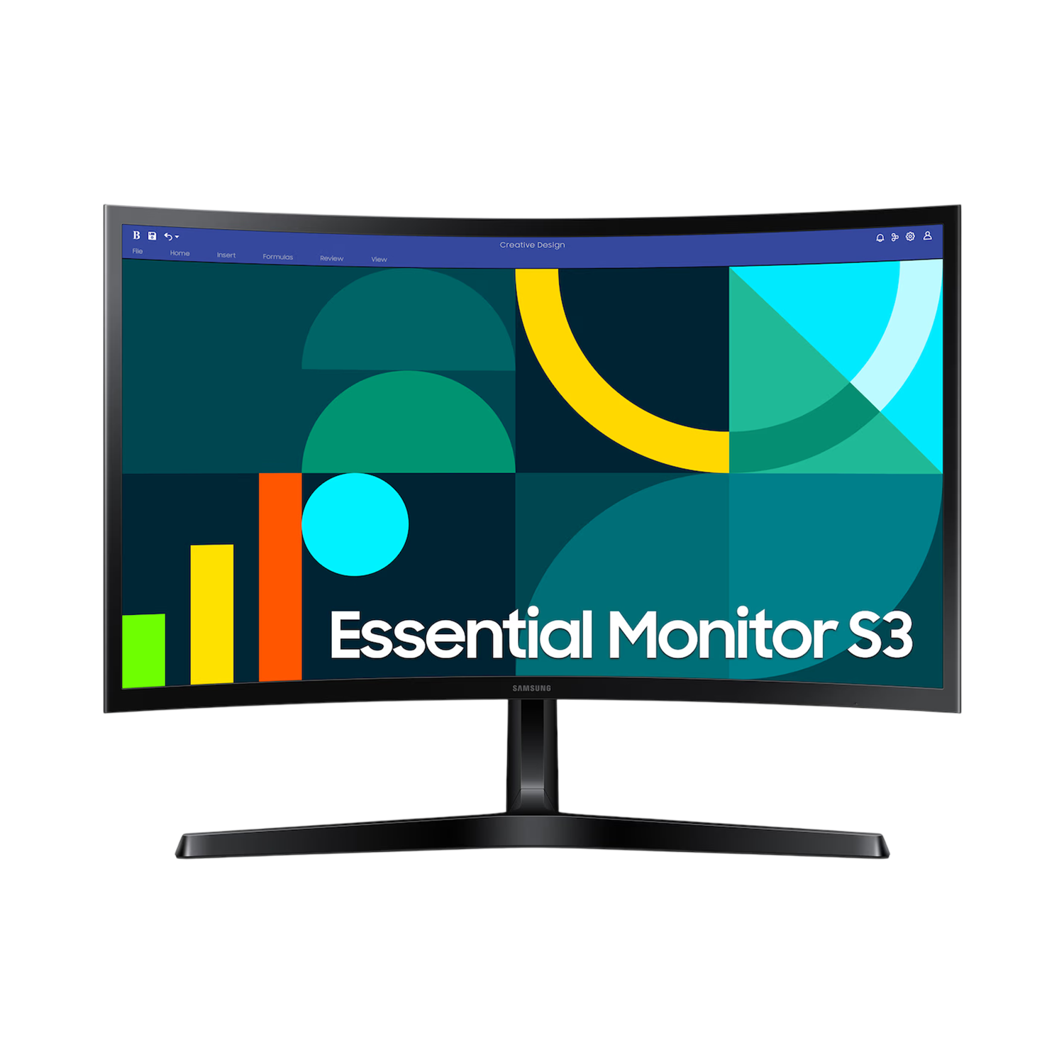Monitor Samsung 24" S3 Essential S24D366GAN Curvo