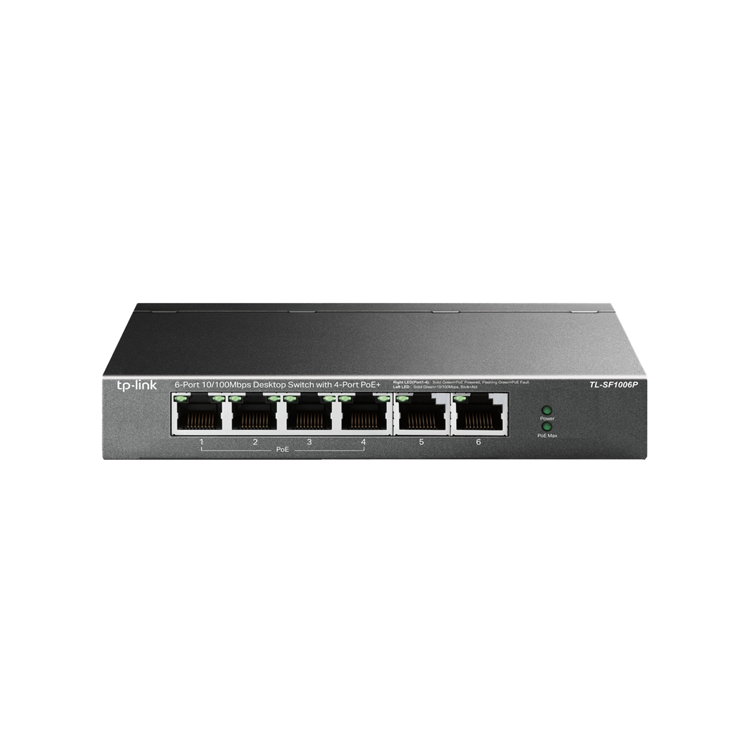 Switch TP-Link 6 Puertos TL-SF1006P 10/100 Mbps Desk + PoE