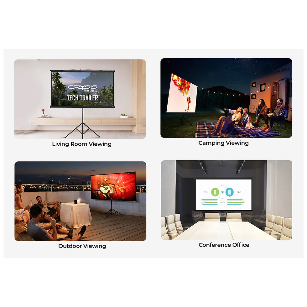 Miniatura: Pantalla con Tripode Havit PS100 para Proyector Black