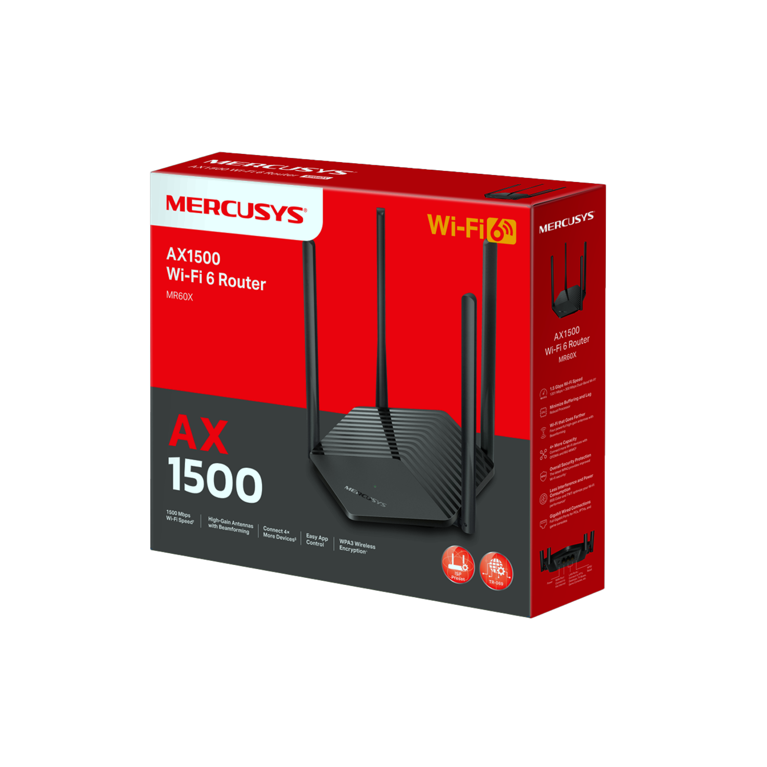 Router Mercusys MR60X AX1500 Gigabit WiFi 6