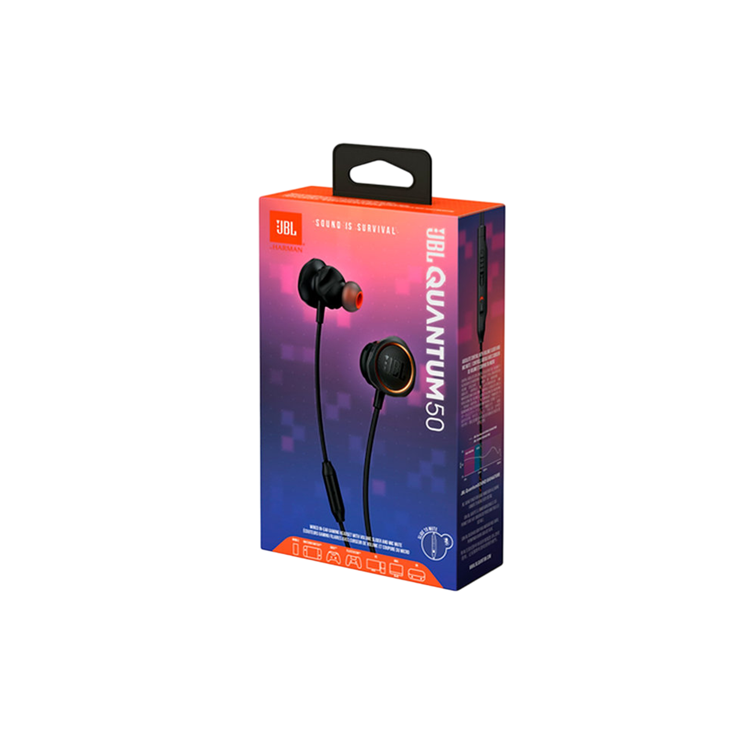 Audifono JBL Quantum 50 Alambrico Gaming con Microfono Black