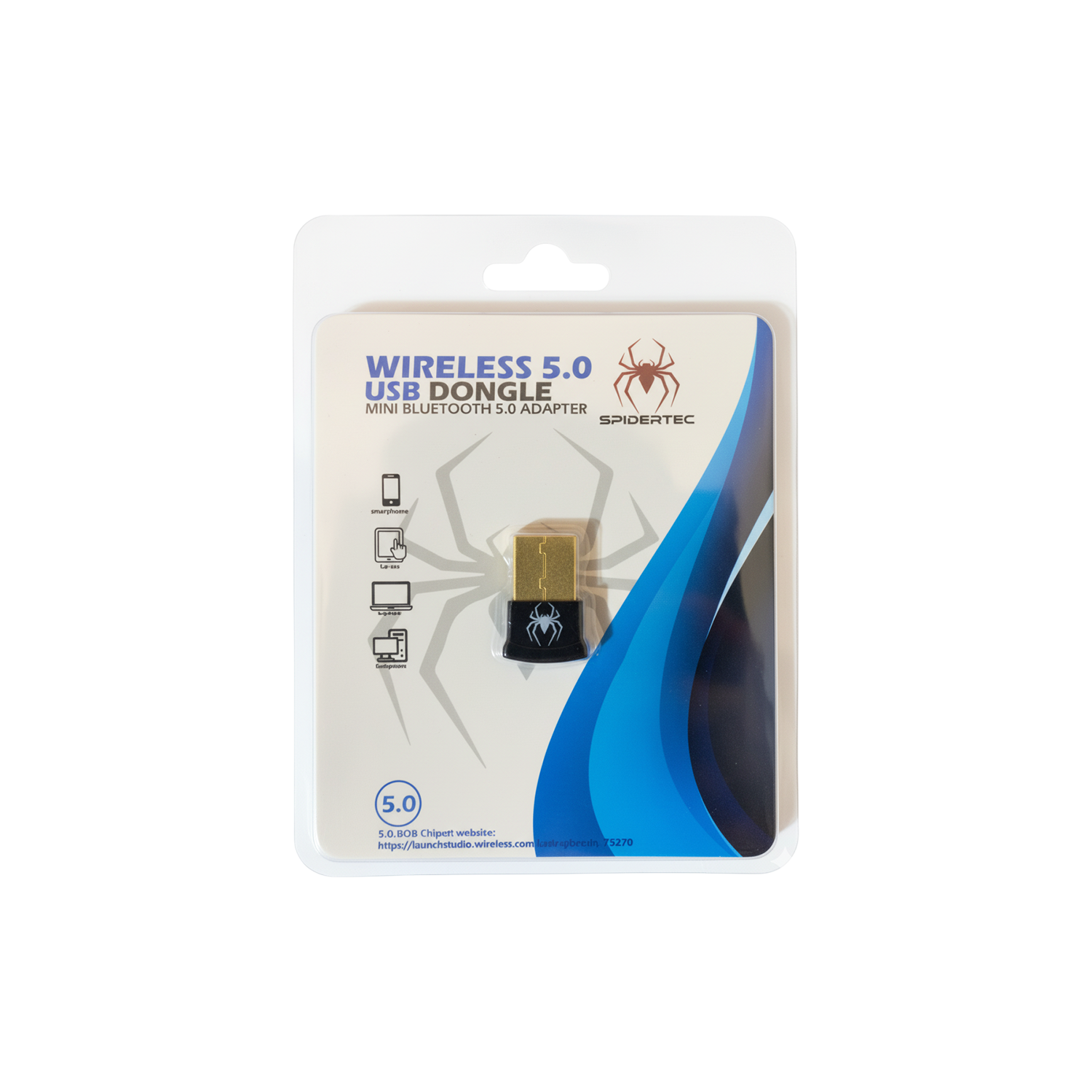 Receptor SpiderTec Mini Bluetooth 5.0 USB