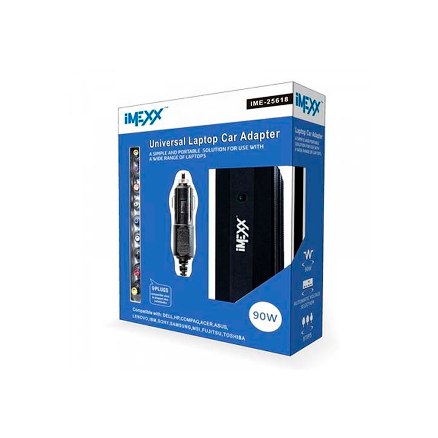 Adaptador universal laptop imexx para carro 12v