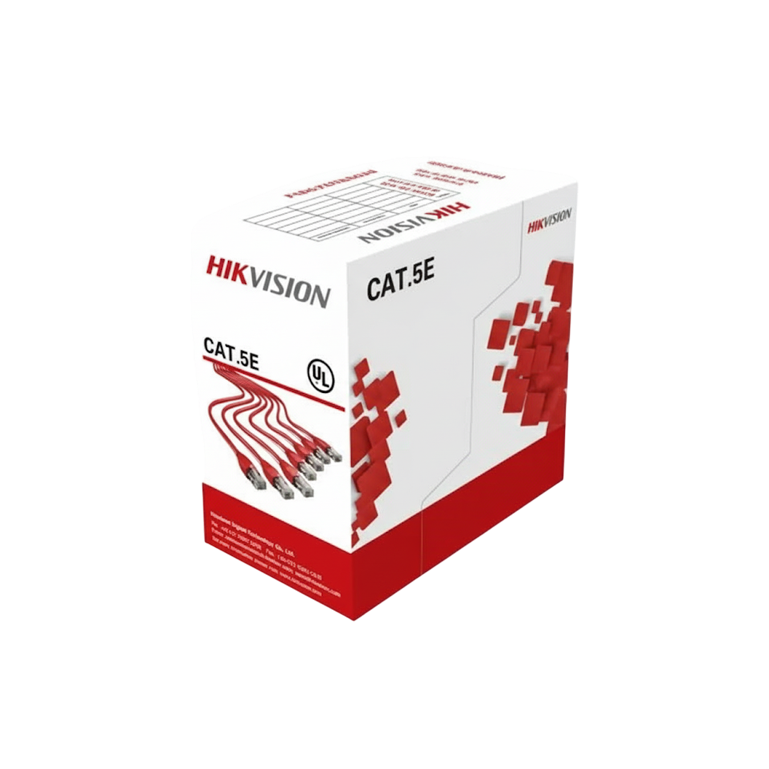 Bobina de Cable UTP HIKVISION 305 Metros Cat.5e DS-1LN5E-S